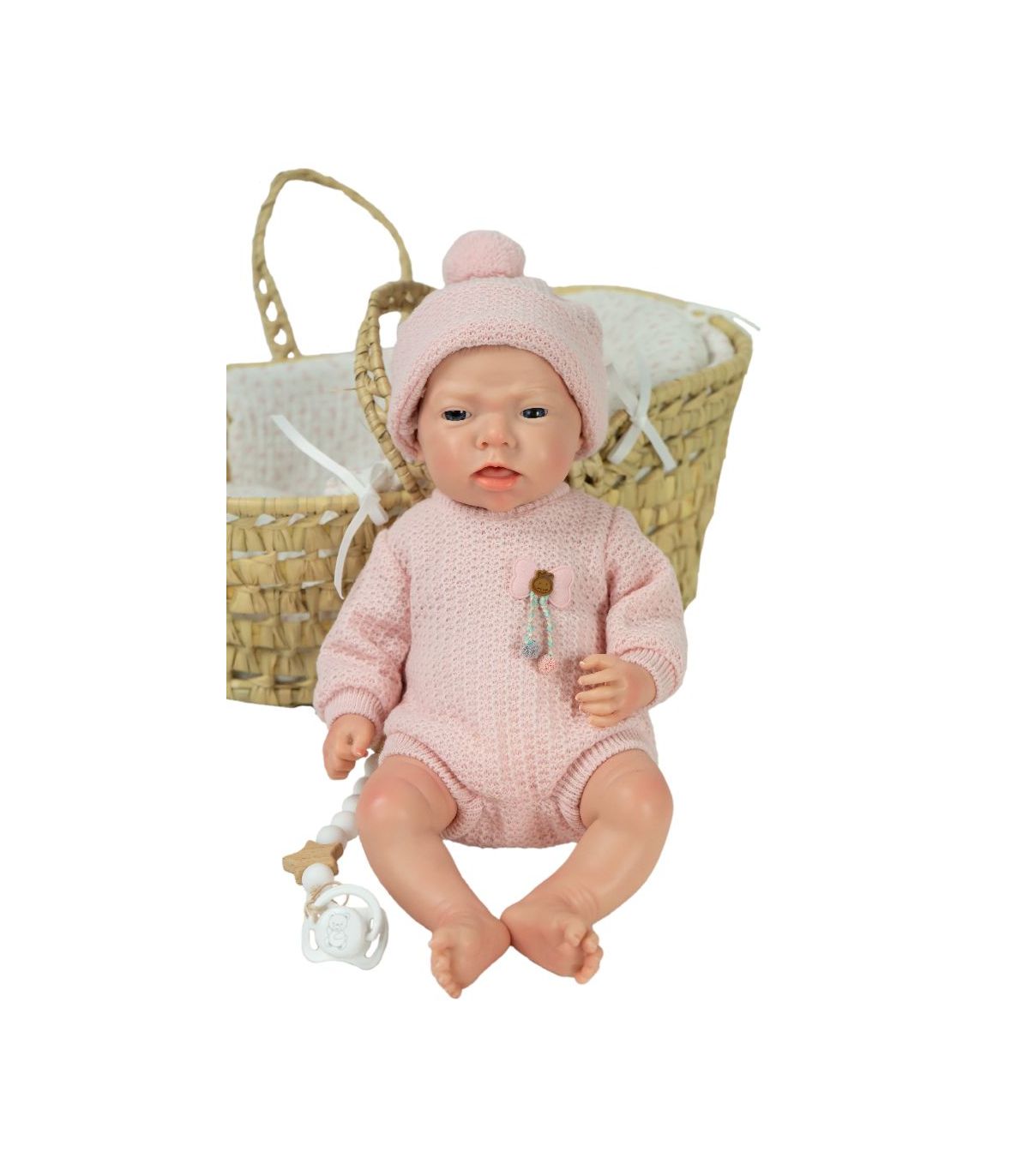 REBORN ARIAS AINA 40CM CON CAPAZAO MIMBRE 98230